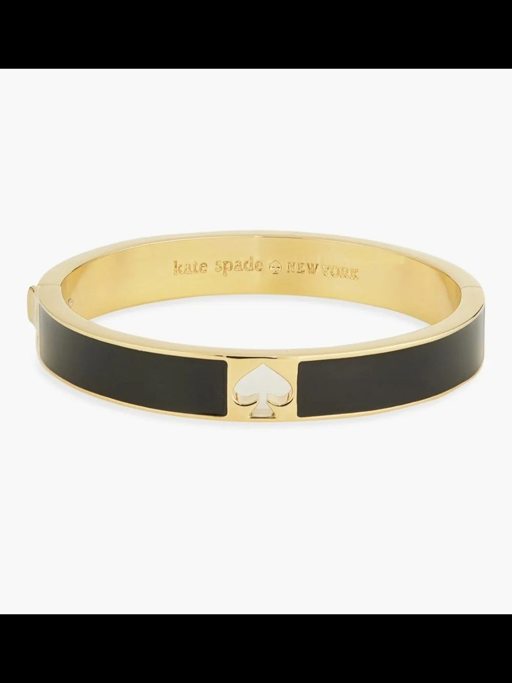 kate spade New York Black & Gold Spade Bangle Bracelet - Picture 1 of 3